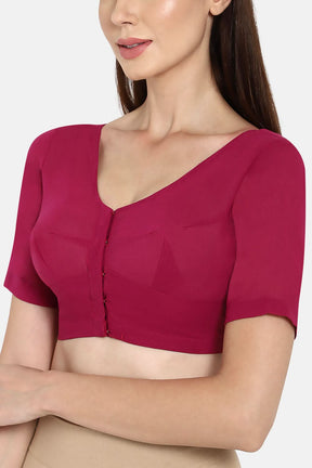 Naidu Hall Round neck long sleeve blouse - Violet