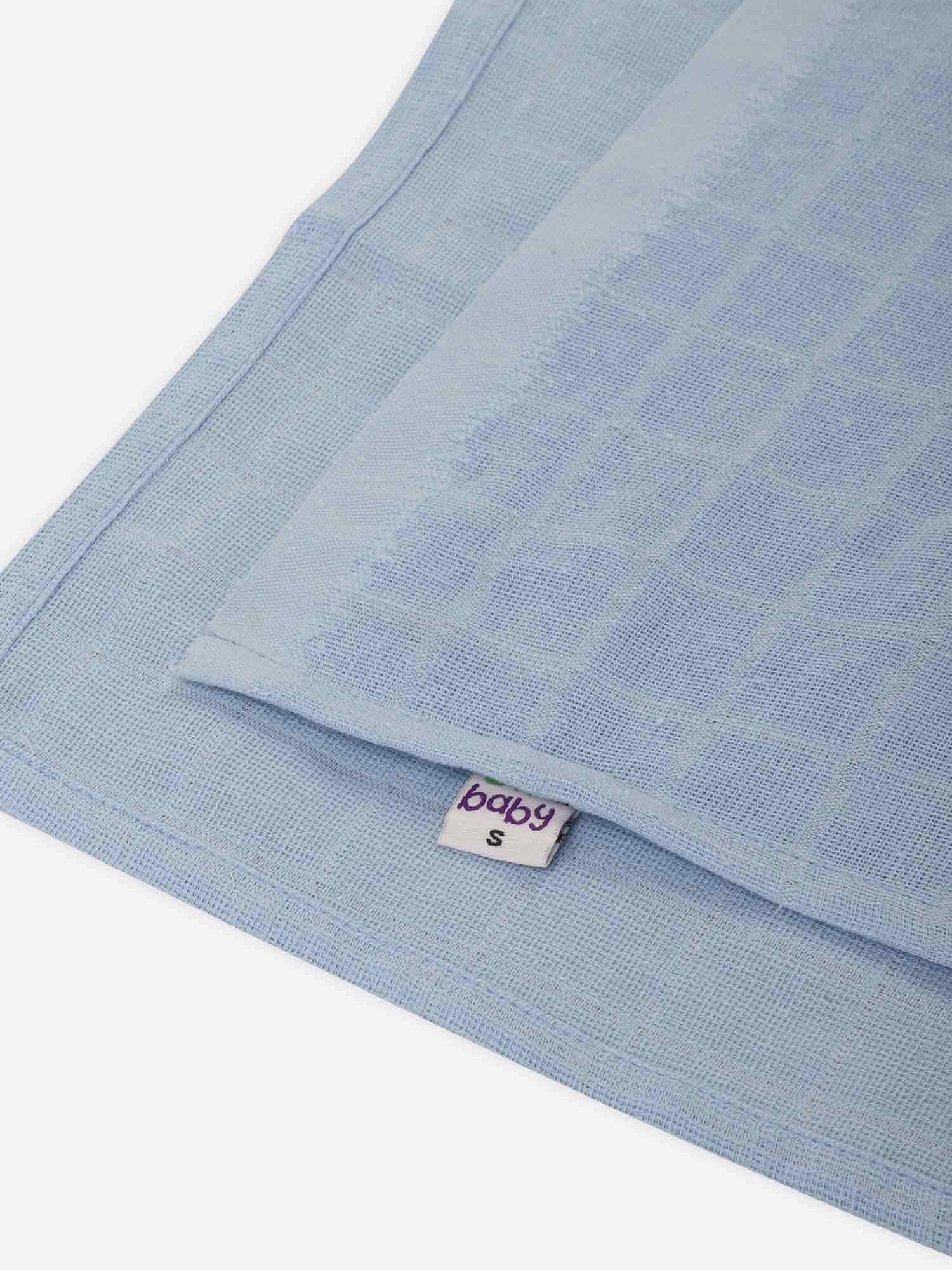 Oh Baby Plain Square Nappies Blue - Sqpl