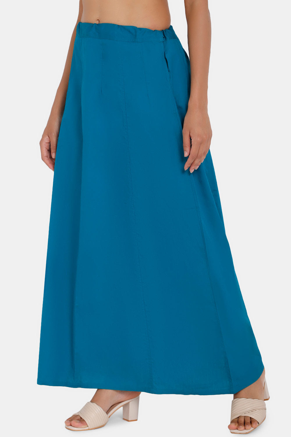 Premium 100% Cotton Saree Inskirt in Popular Colors | Naidu 6-Part Saree Hall Petticoat HC36 | Teals