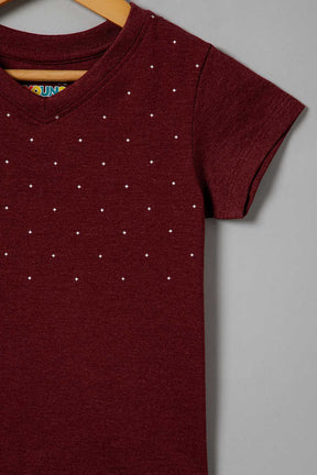 The Young Future Girls T-shirt - Maroon - GT02