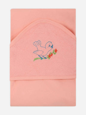 Oh Baby Plain Embroidery Carry  Towel Light Orange - Htpr