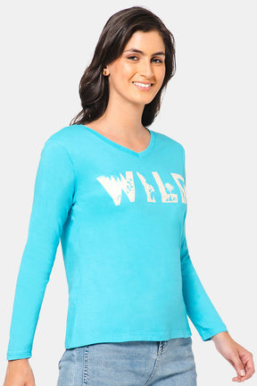 Jusperf Women T-shirt - AQUA BLUE - SN08