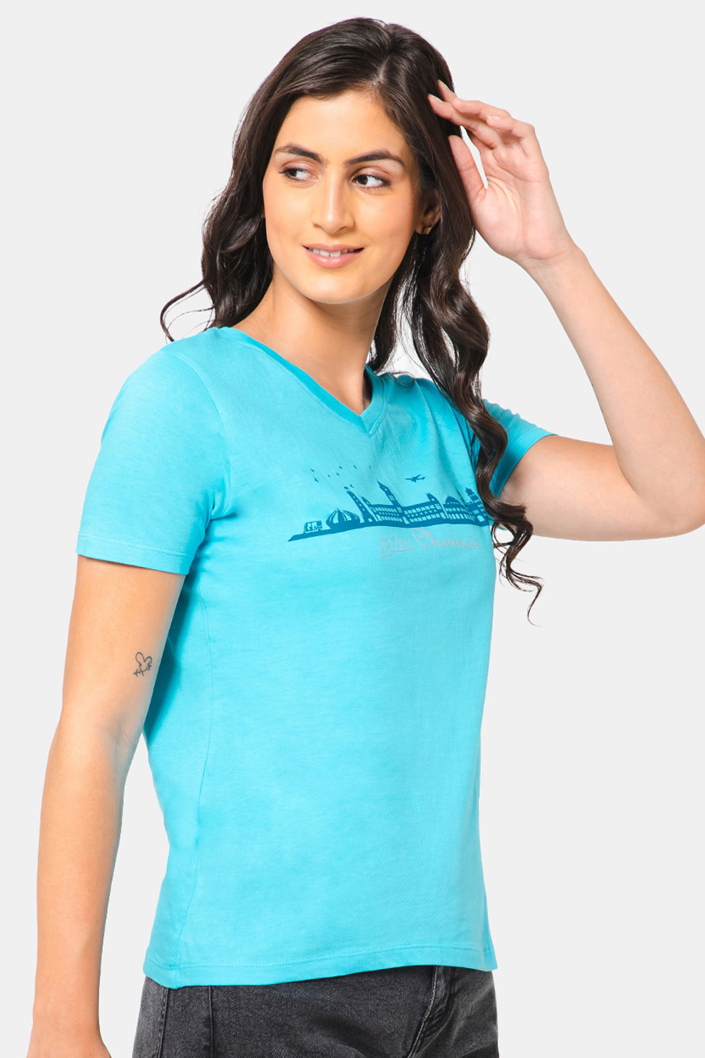 Jusperf Women T-shirt - SKY BLUE - SN05