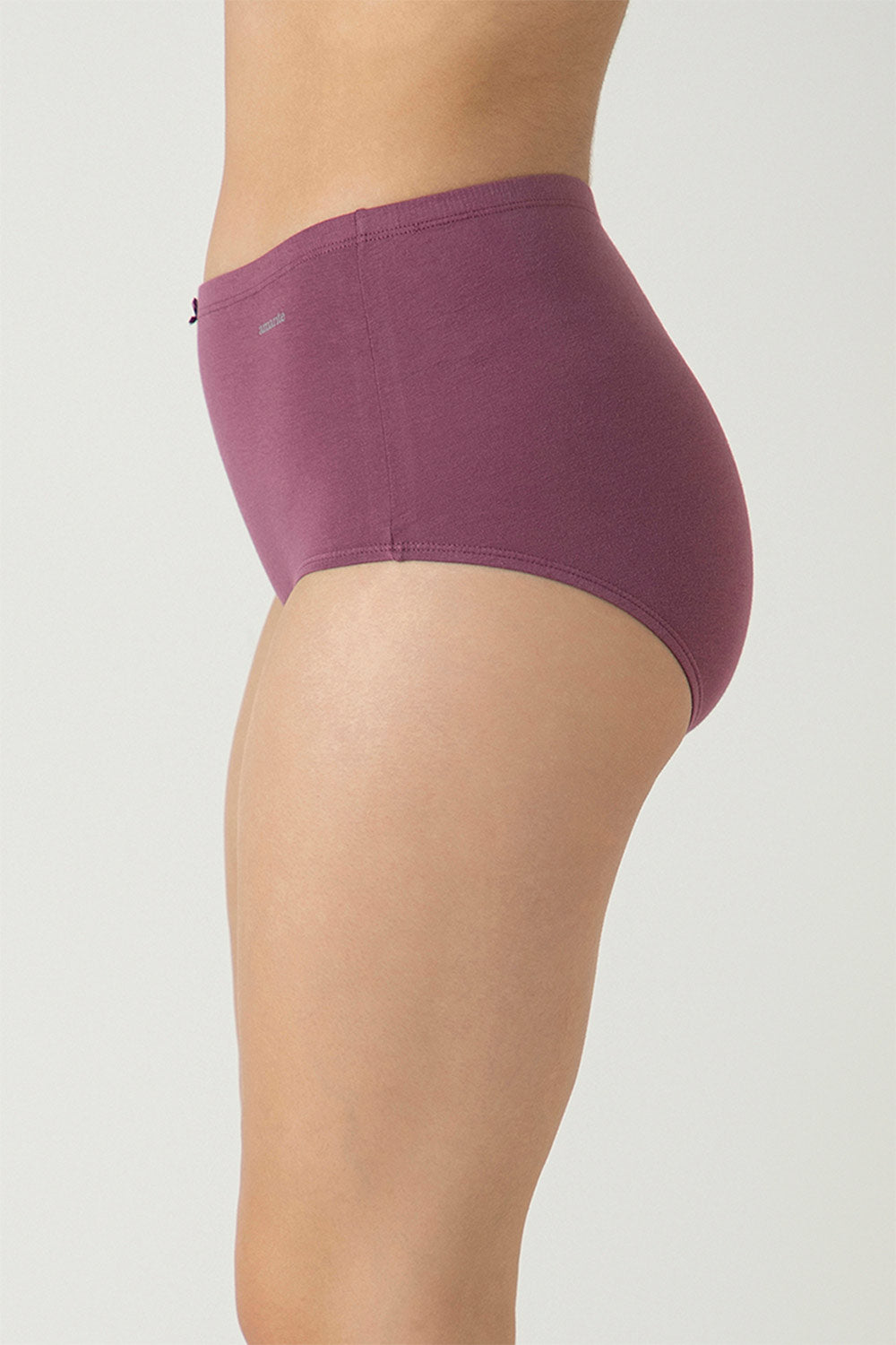 Amante Women's Cotton Full Brief Panties Pack of 3 – High Rise Full Coverage Soft Stretch Everyday Underwear - PPK53005