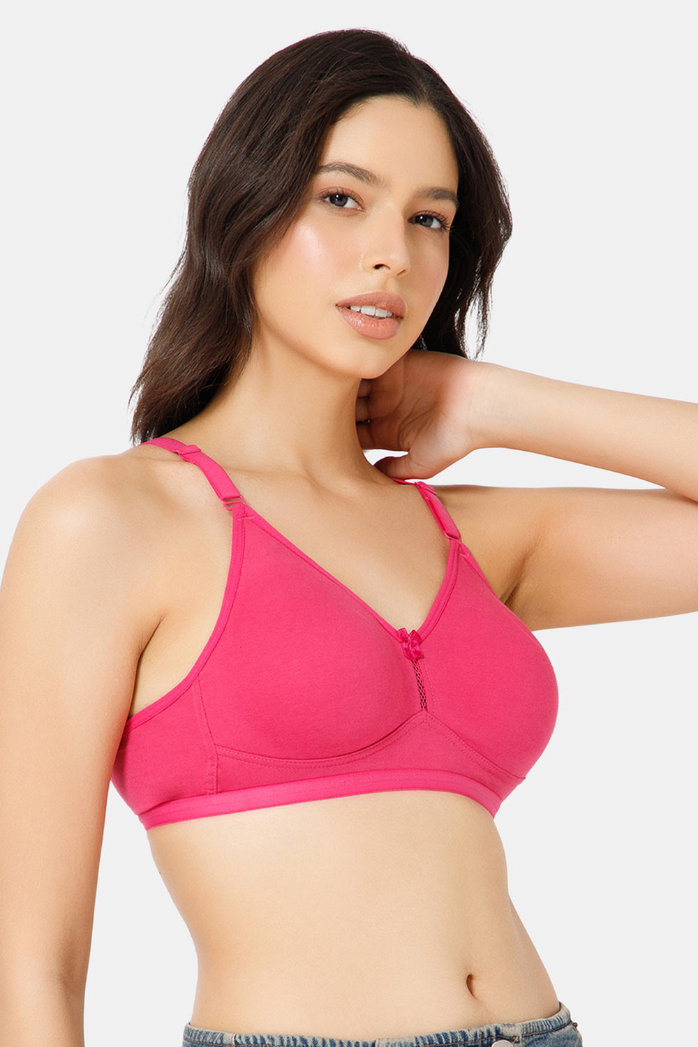 Naidu Hall High Coverage Everyday T-Shirt Bra-Pink