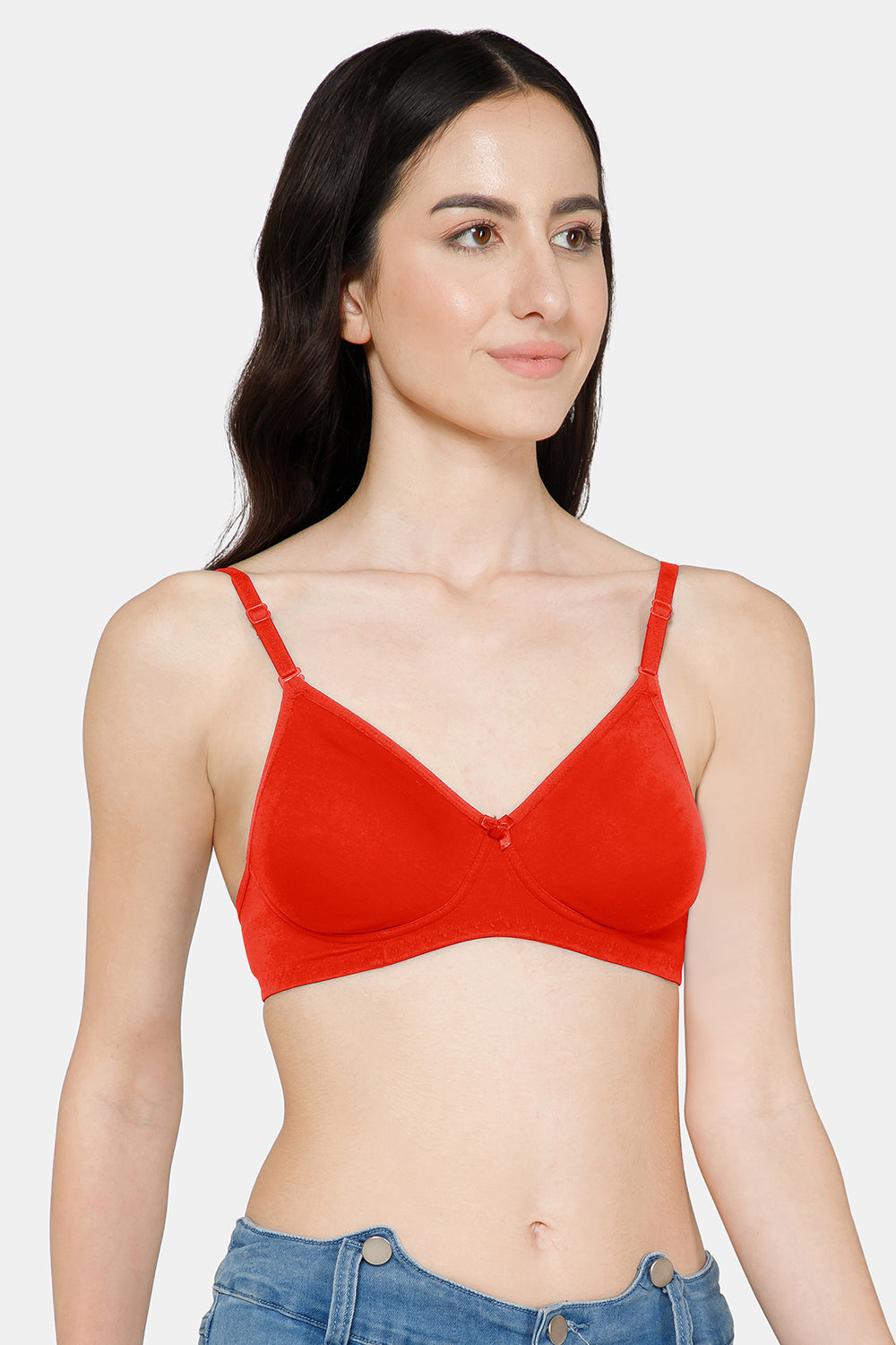 Intimacy  Non-Wired  Back Closure Everyday T-Shirt Bra-Red