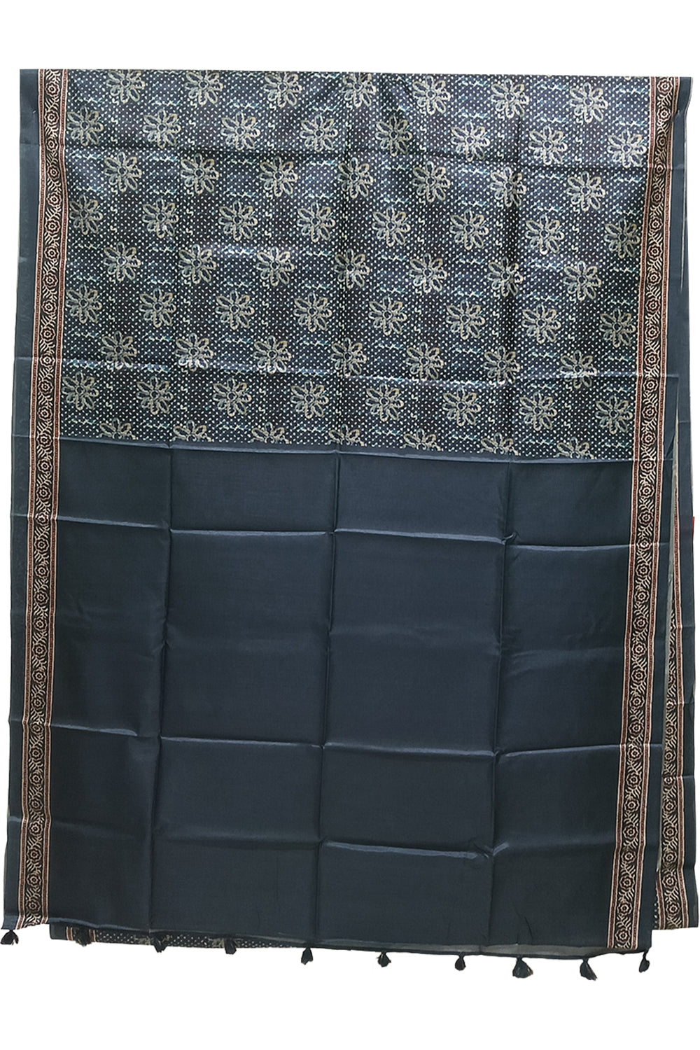 Women's Art Silk Tussar Silk Printed Saree with Blouse | Designer Ethnic Saree for Women | Festive, Wedding & Traditional Wear - Blue - 4338