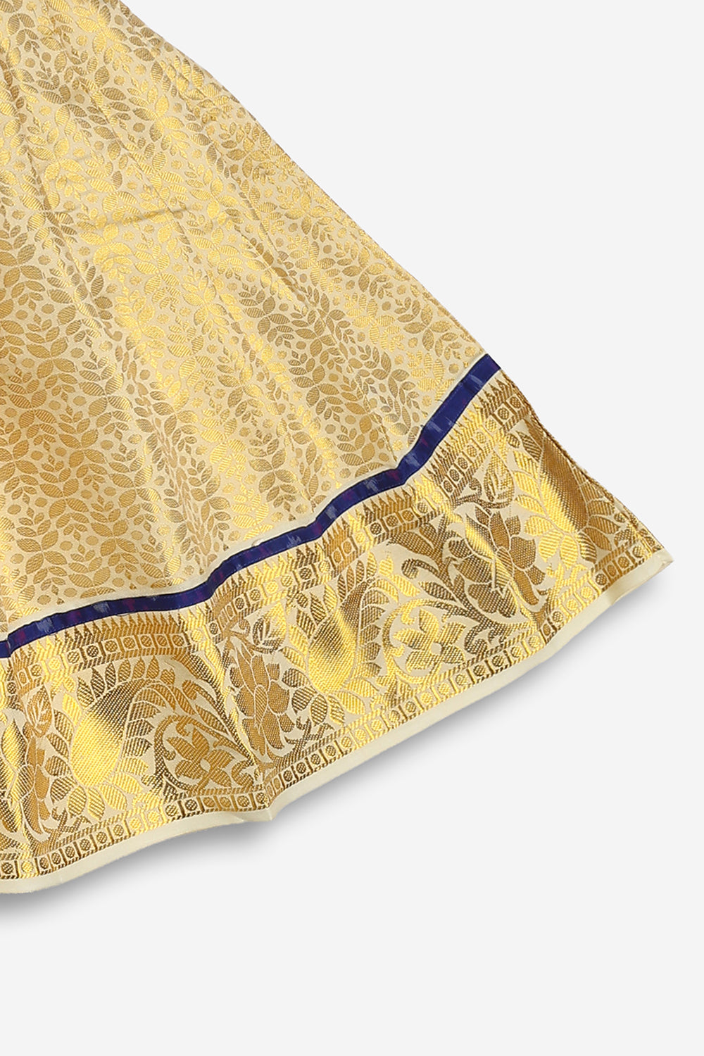 Chittythali Girls Semi Silk Ethnic Frock with Ikat Panel & Back Smocking | Shoulder Tie Traditional Festive Dress - FR63
