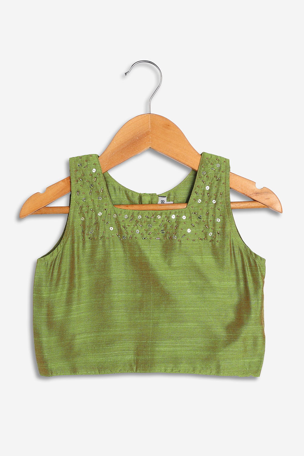 Chittythali Girls Art Silk Traditional Pavadai Set with Neck Embroidery | Festive Ethnic Pavadai Sattai - PS25