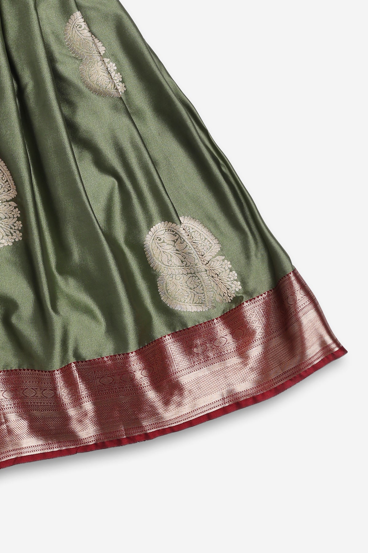 Chittythali Girls Semi Silk Ethnic Frock with Detachable Coat | Zardosi Embroidered Traditional Festive Dress - FR62