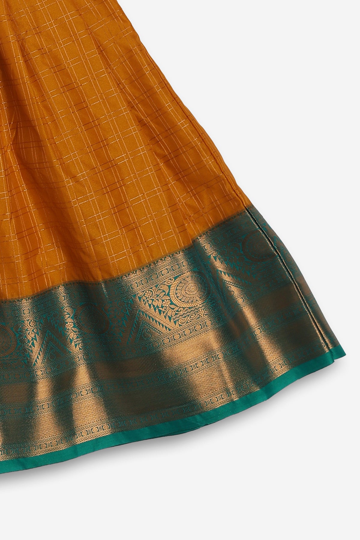 Chittythali Girls Semi Silk Ethnic Frock with Detachable Coat | Zardosi Embroidered Traditional Festive Dress - FR62