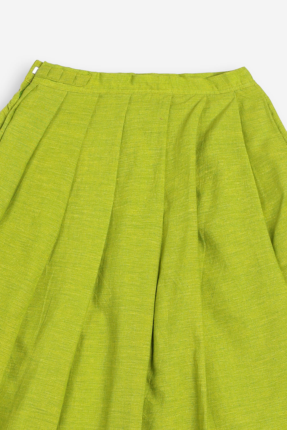 Chittythali Girls Handloom Cotton Pavadai Set | Mangalagiri Style Panelled Tie-Up Top with Knife Pleated Skirt | Traditional Ethnic Dress for Girls - PS93