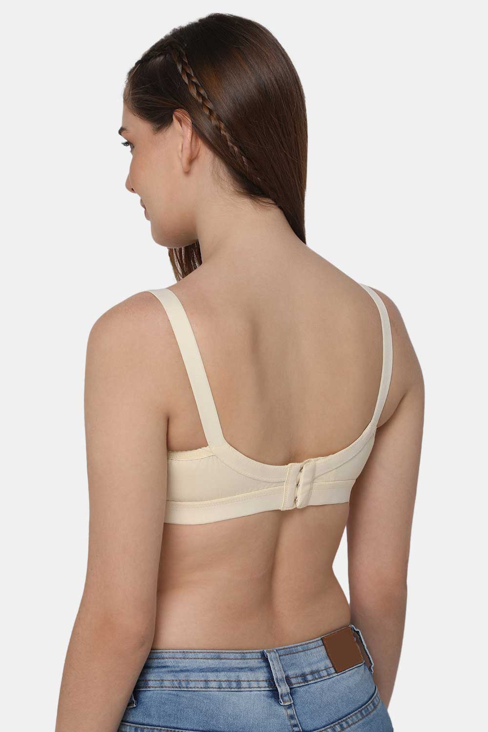 Intimacy Full Figure Women's White Cotton Non-Wired Everyday Bra-FLFG