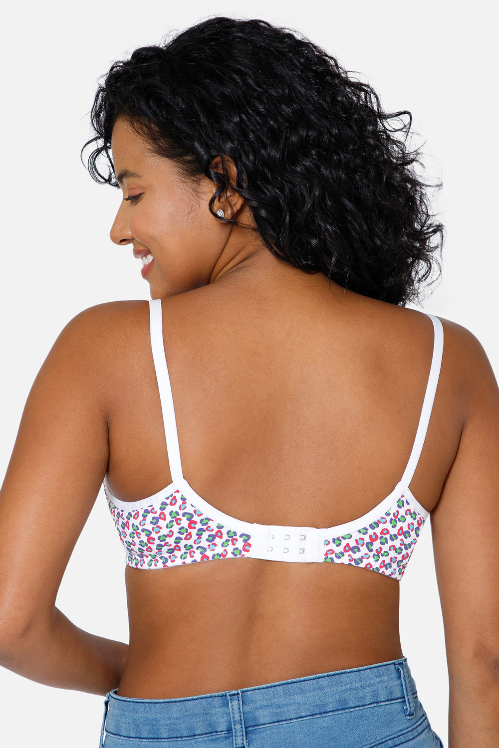 Intimacy Non Padded Non Wired Saree Bra - White Print