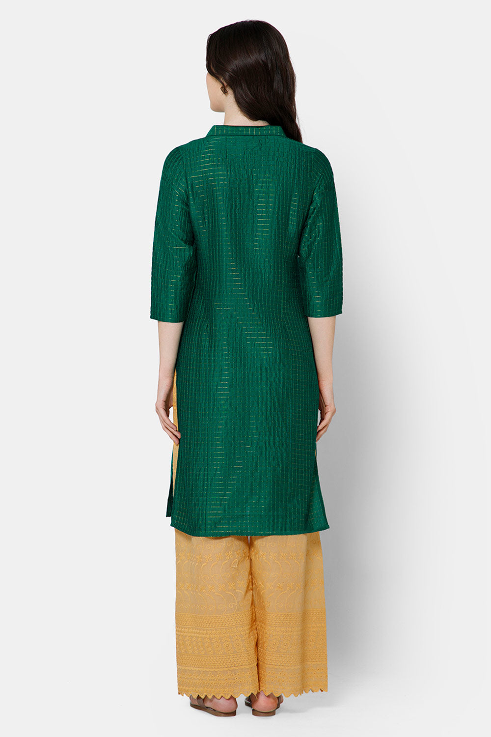 Mythri Women's Kurthi Anarkali Casual wear - Green - KU65