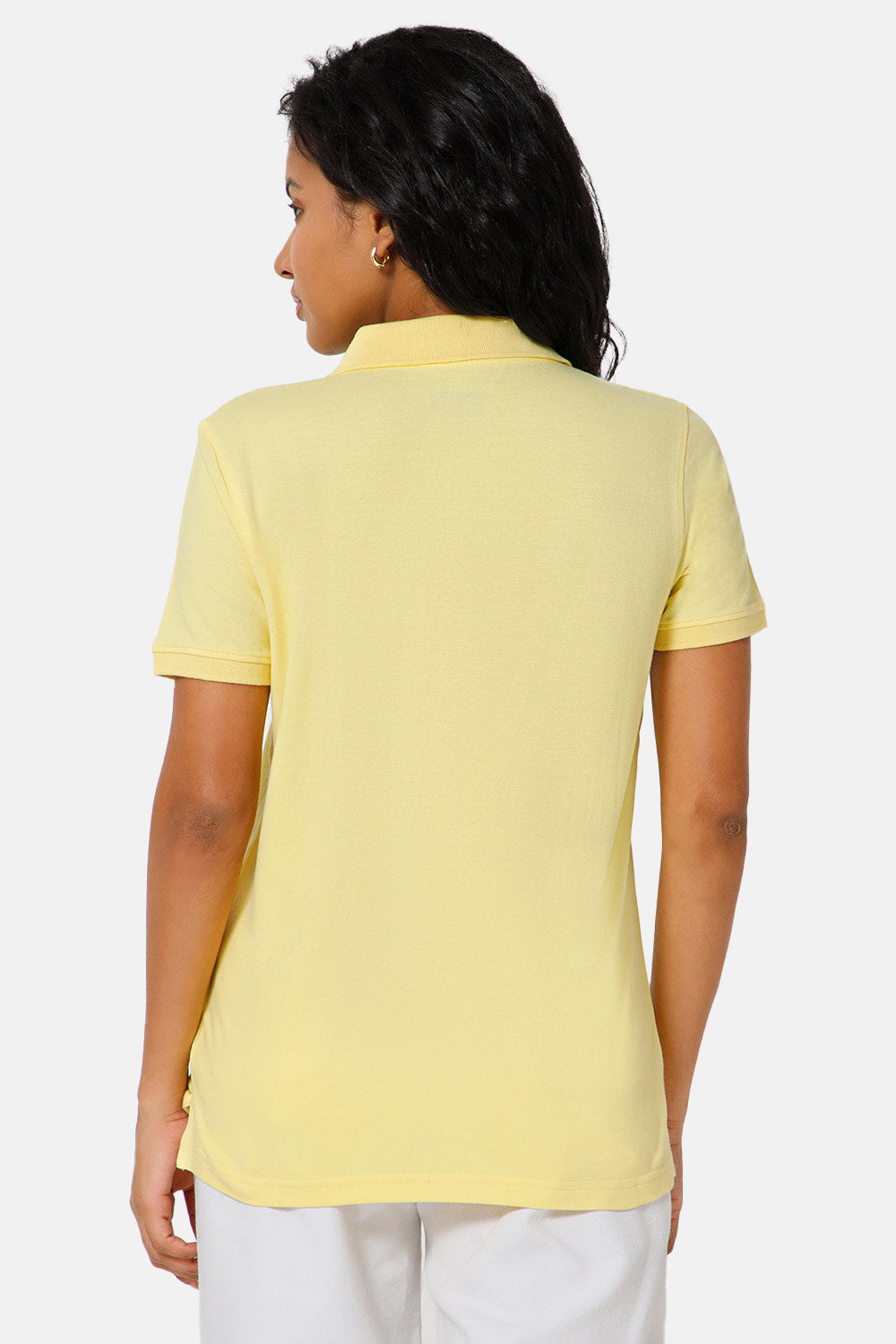 Jusperf Women Half Sleeve Polo Neck T-shirt  - Peach - SJD3