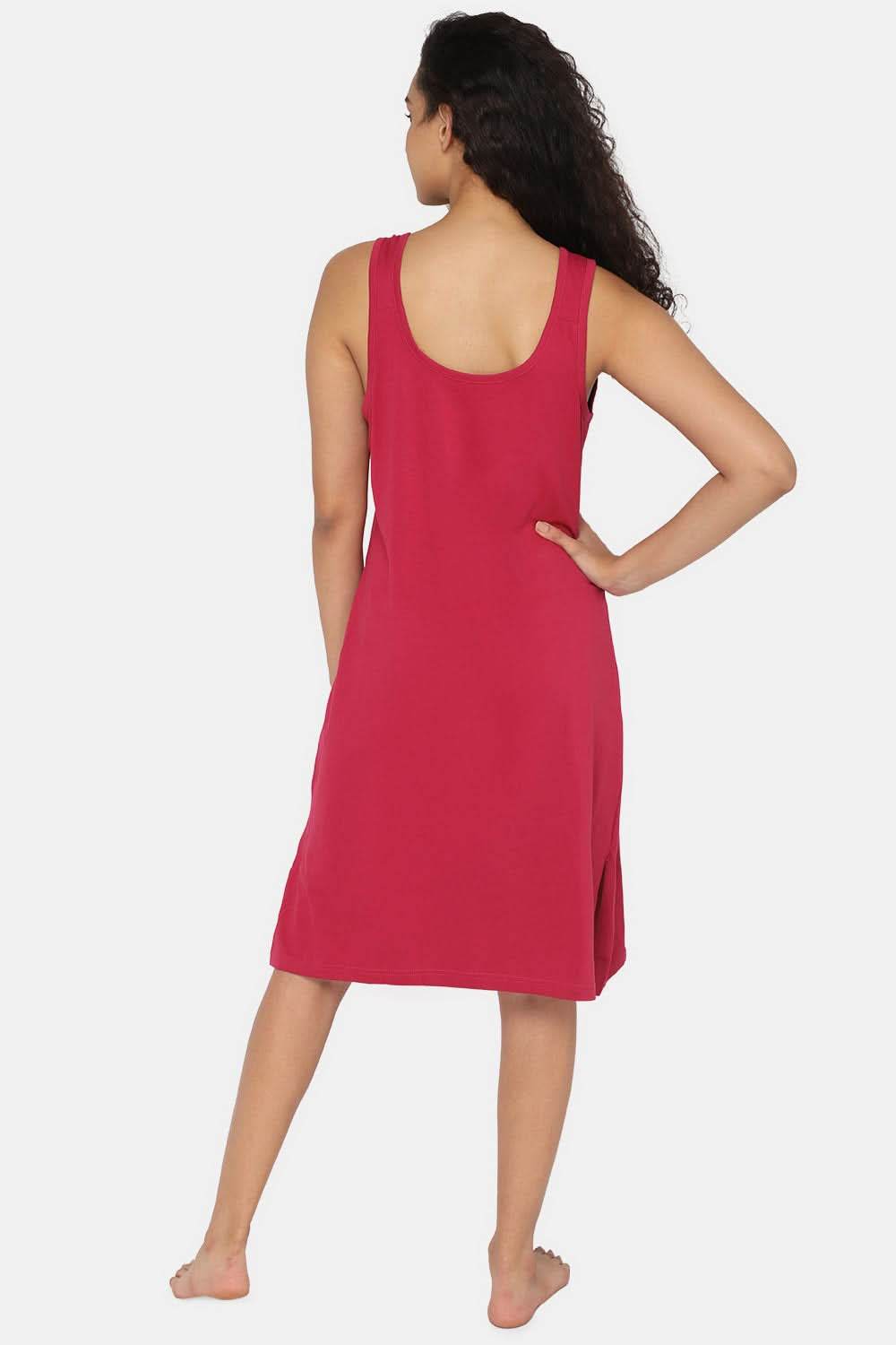 Intimacy Full Coverage Knee-Length Cotton Night Slip | Lightweight & Summer-Friendly Nightwear - Naidu Hall Family Store