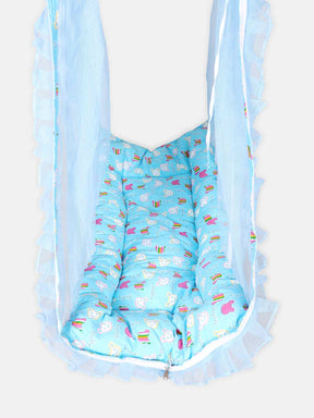 Oh Baby Printed Thuli Bed Blue - Bepr