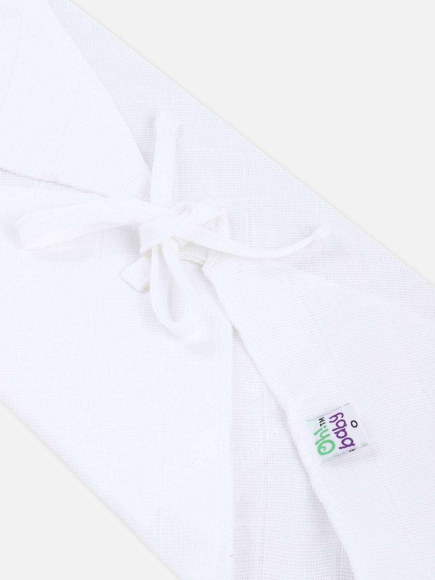 Oh Baby Plain Triangle Nappies White - Trpl