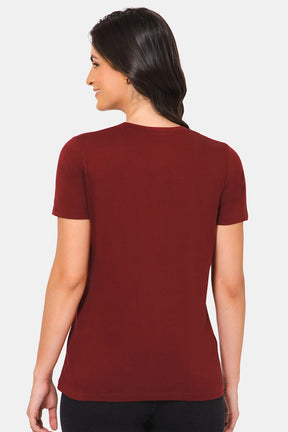 Jusperf Women T-shirt - MAROON - SN10