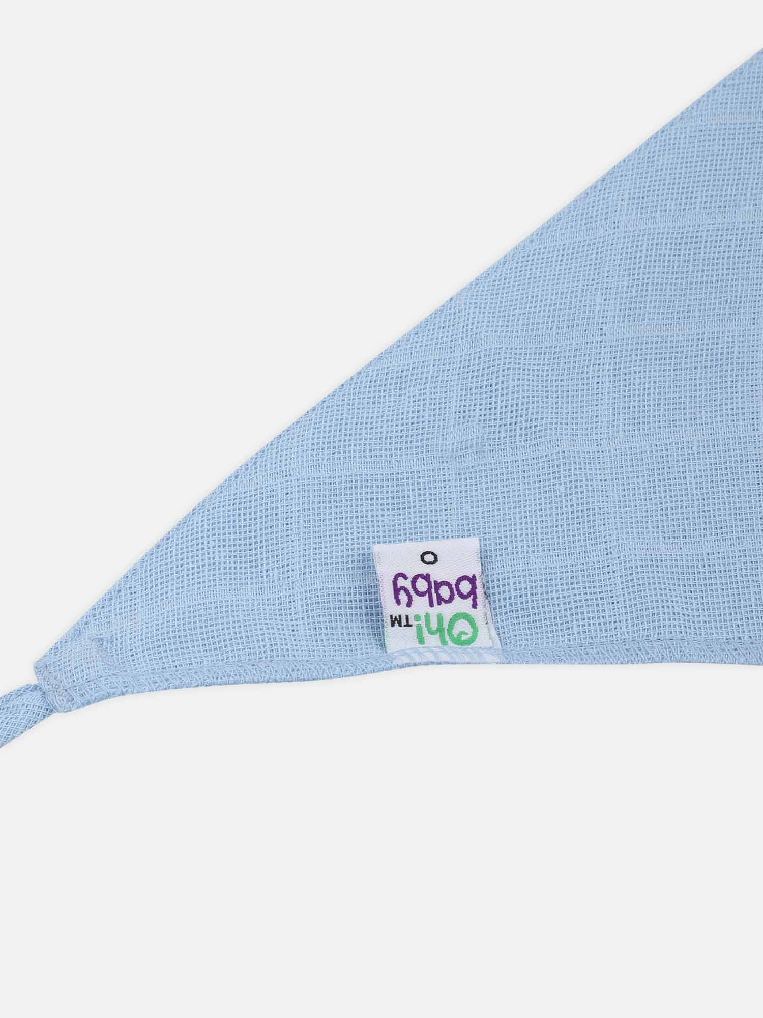 Oh Baby Plain Triangle Nappies Blue - Trpl