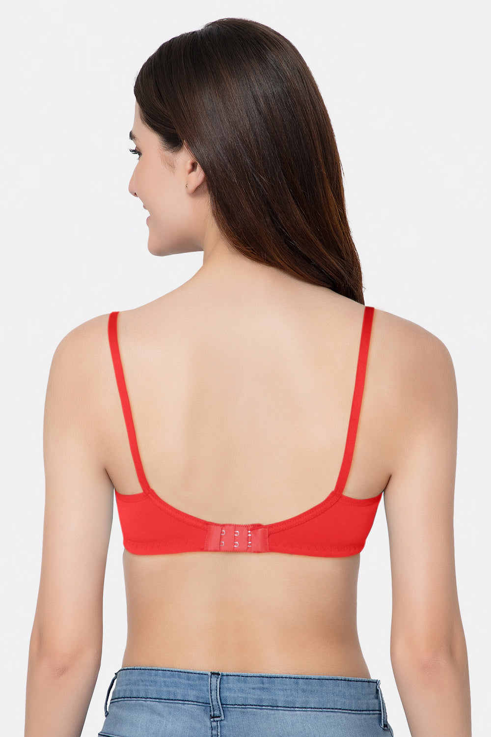 Fiery Red Intimacy Saree Bra INT29 - Non-Wired Non-Padded with Medium Coverage