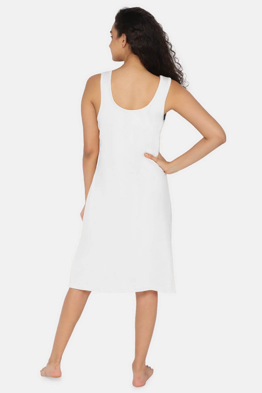 Intimacy Full Coverage Knee-Length Cotton Night Slip | Lightweight & Summer-Friendly Nightwear - Naidu Hall Family Store