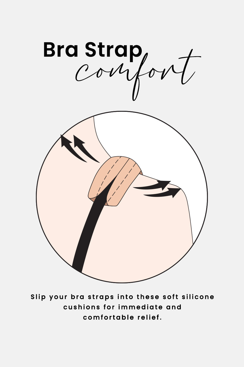 Hemoton 8Pcs Silicone Bra Strap Cushion Non-slip Shoulder Dents for Women  Girls 