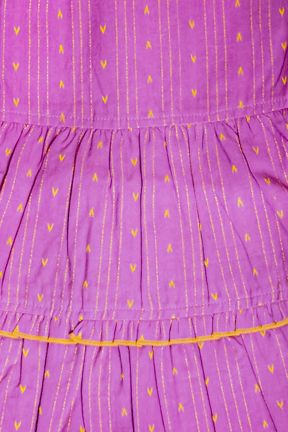 Chittythalli Shoulder tie-up Infant & Toddler frocks Cotton Relaxed Fit  - Purple  - FR24