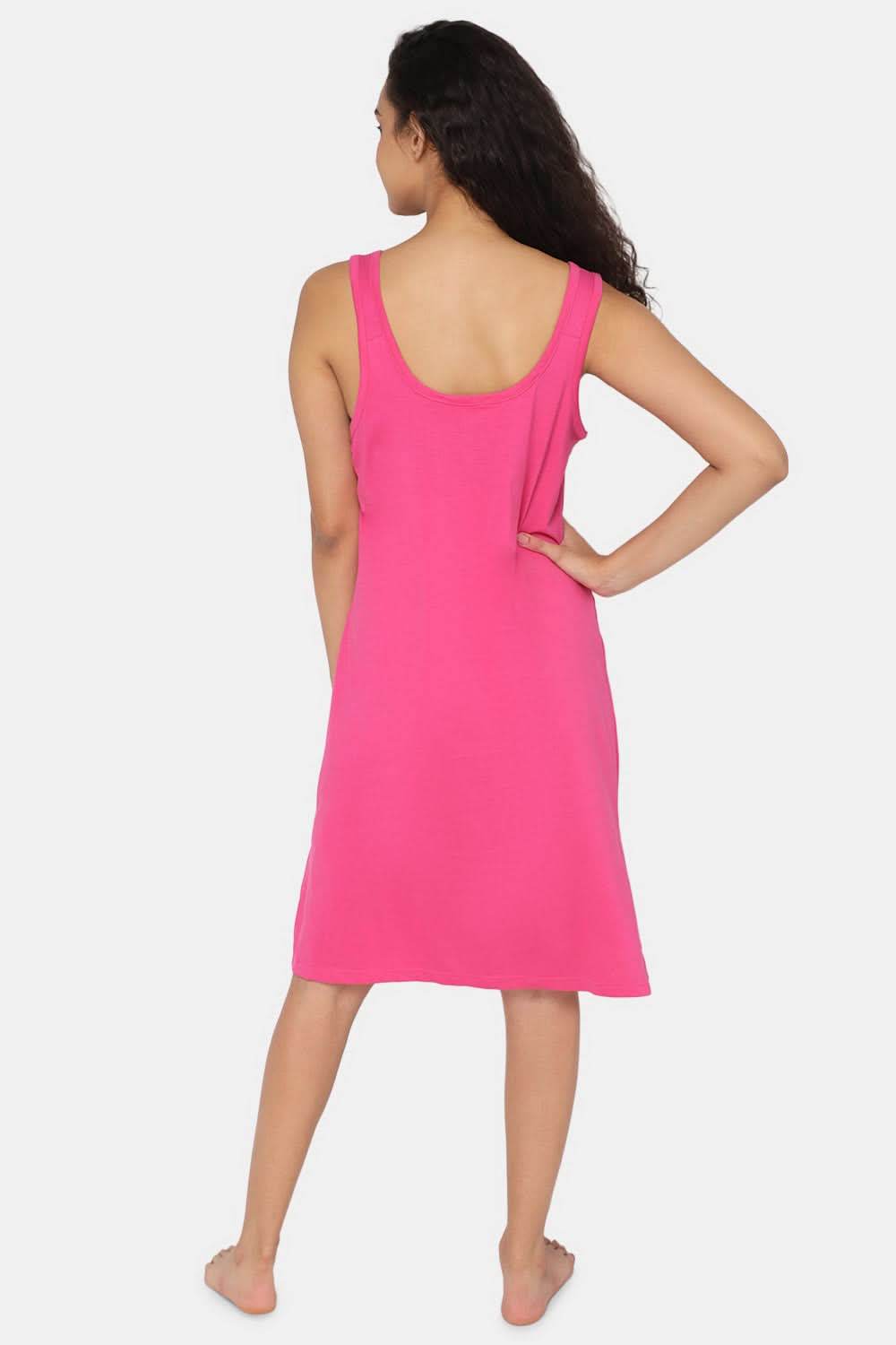 Intimacy Full Coverage Knee-Length Cotton Night Slip | Lightweight & Summer-Friendly Nightwear - Naidu Hall Family Store