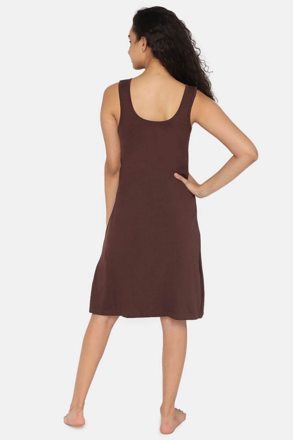 Intimacy Full Coverage Knee-Length Cotton Night Slip | Lightweight & Summer-Friendly Nightwear - Naidu Hall Family Store