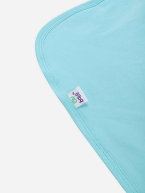 Naidu Hall Oh Baby Plain Embroidery Cotton Carry Towel - Light Blue - Hood Terry Print