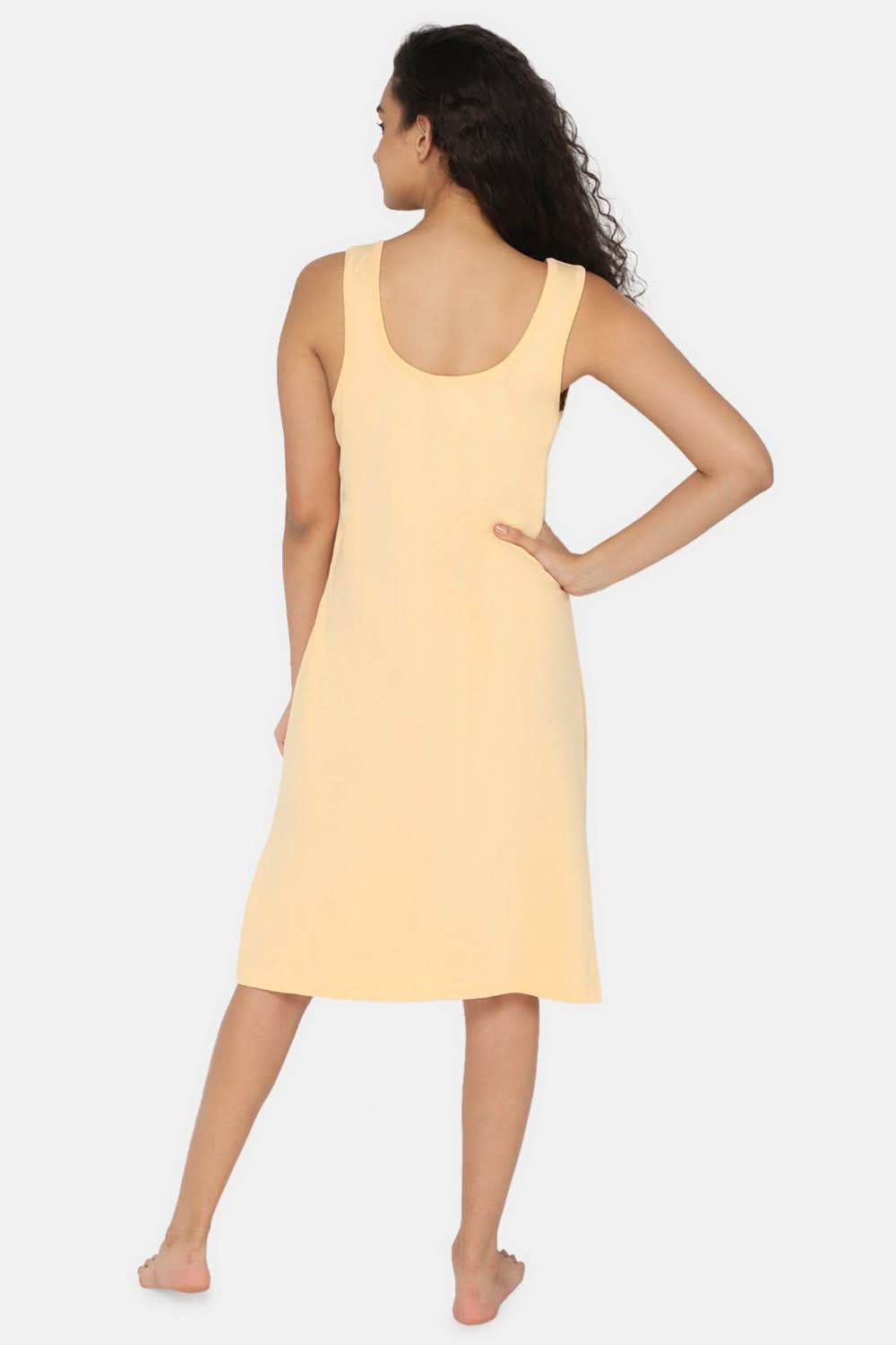 Intimacy Full Coverage Knee-Length Cotton Night Slip | Lightweight & Summer-Friendly Nightwear - Naidu Hall Family Store