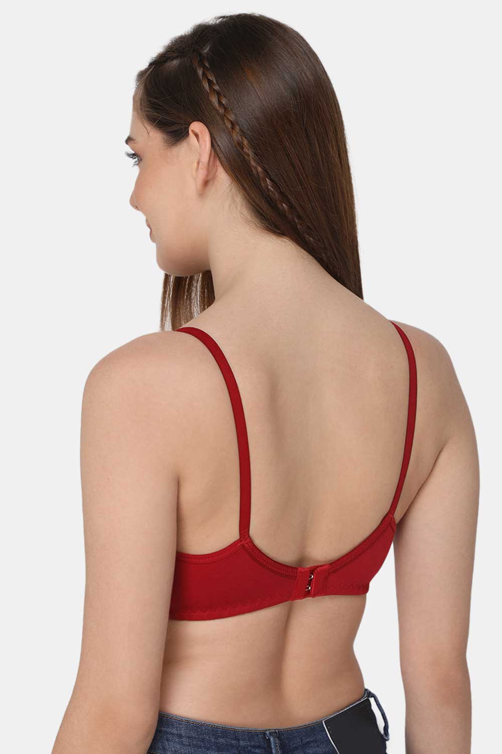 Medium Coverage Non-Wired Non-Padded Intimacy Saree Bra - Red - INT29