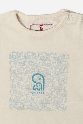 Oh Baby Onesies Shoulder Open White-Os06