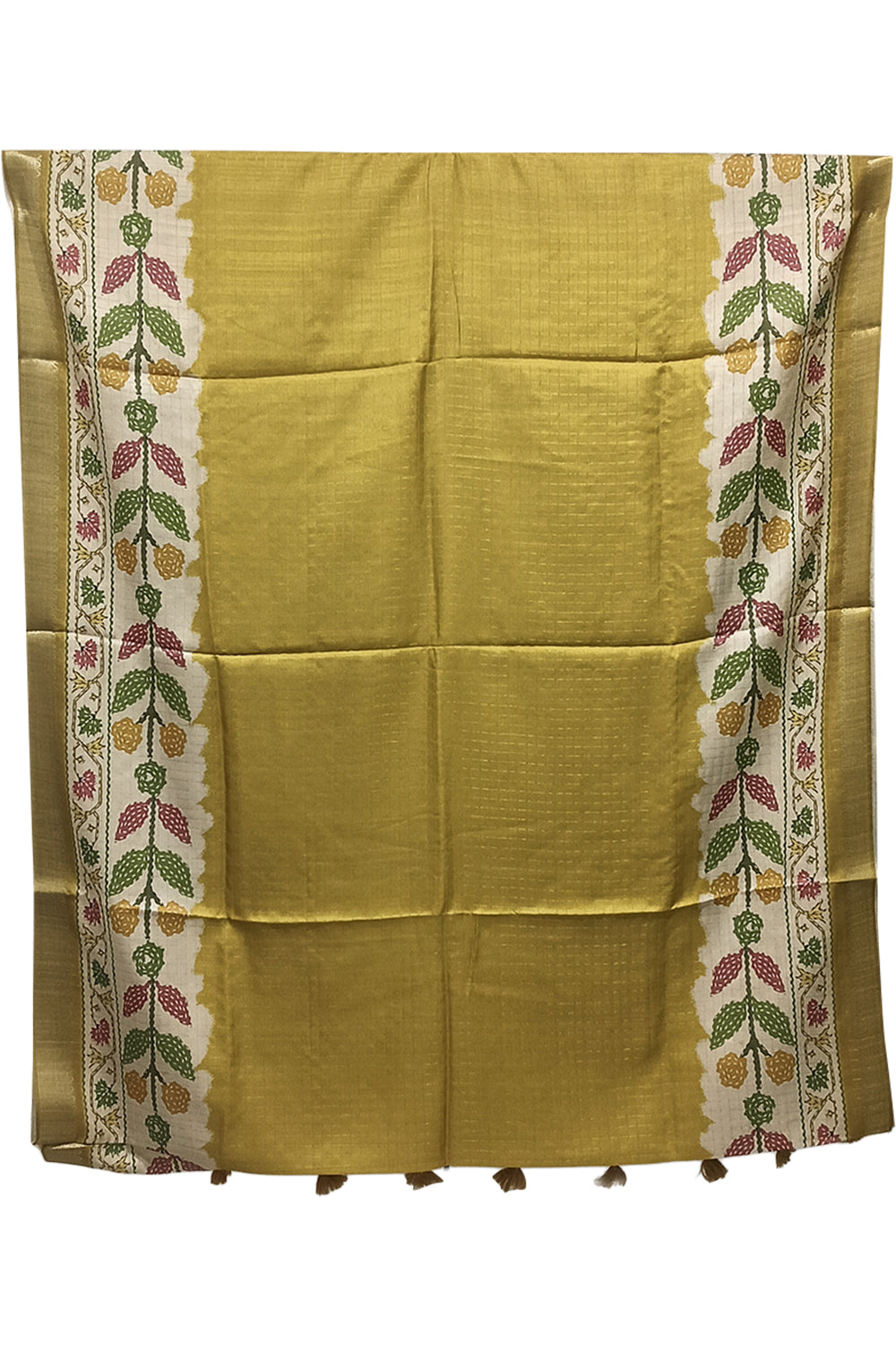 Women's Art Silk Tussar Silk Printed Saree with Blouse | Designer Ethnic Saree for Women | Festive, Wedding & Traditional Wear - Mehendi Green - 5266