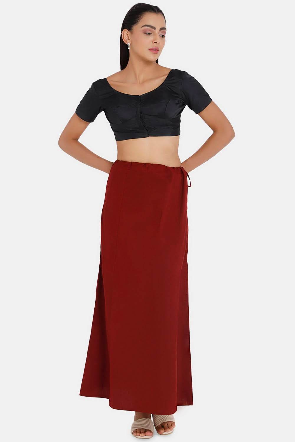 Premium 100% Cotton Saree Inskirt in Popular Colors | Naidu 7-Part Saree Hall Petticoat HC40 - Naidu Hall Family Store