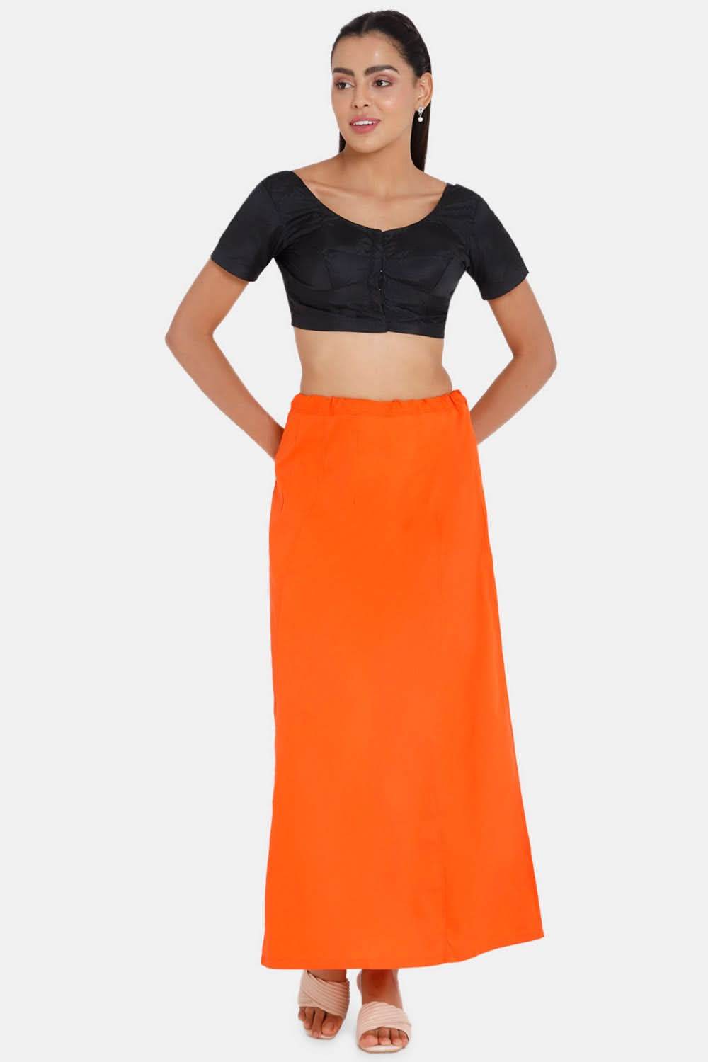 Premium 100% Cotton Saree Inskirt in Popular Colors | Naidu 7-Part Saree Hall Petticoat HC40 - Naidu Hall Family Store