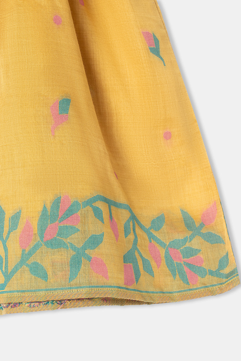 Chittythalli Girls Pavadai Set Cotton Blend with Sweetheart Neckline & Box Pleat Skirt - PS75