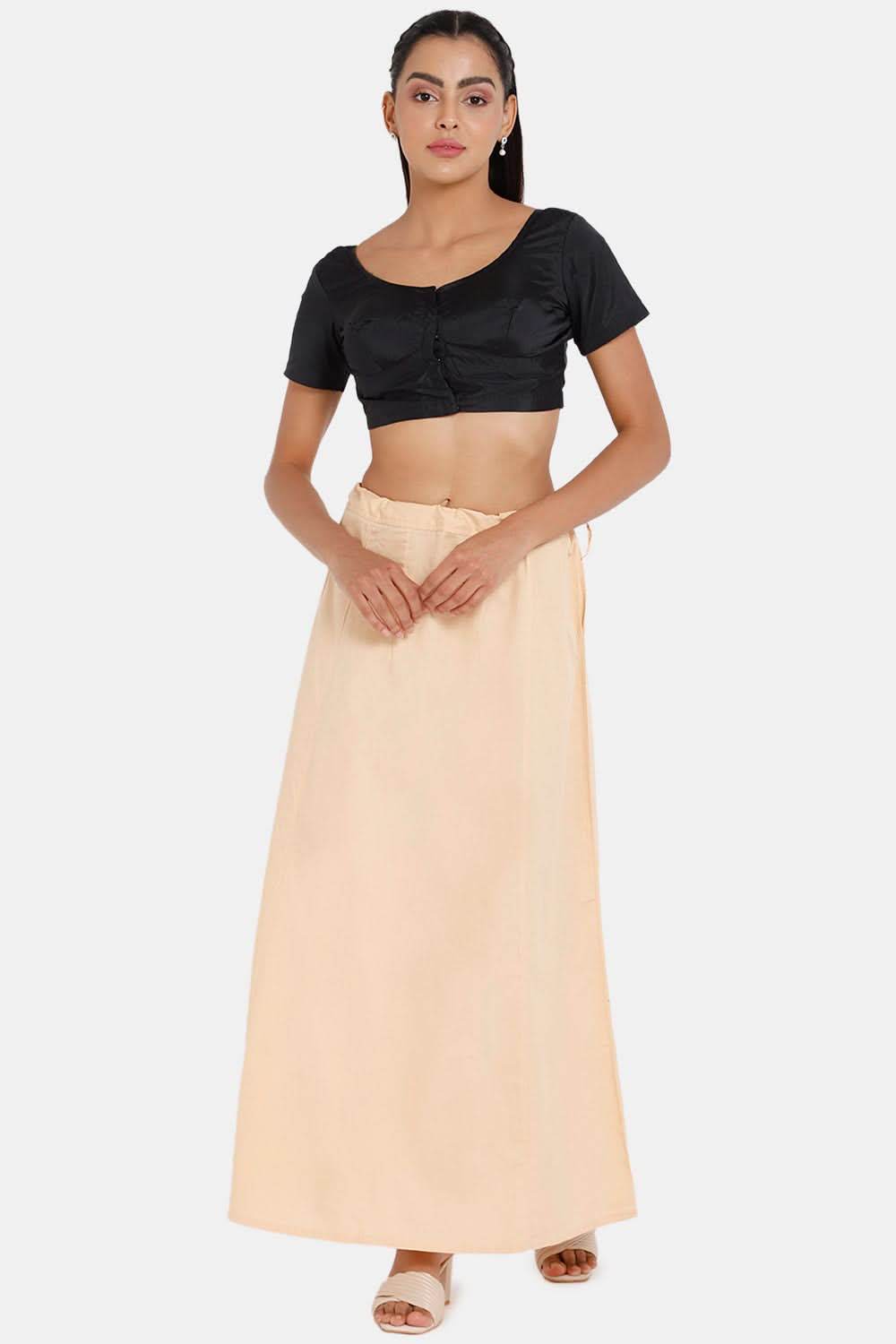 Premium 100% Cotton Saree Inskirt in Popular Colors | Naidu 7-Part Saree Hall Petticoat Prime Shades HC40