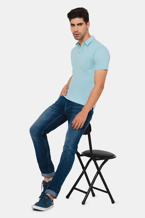 Enhance Polo Tshirt - Sky Blue - S428