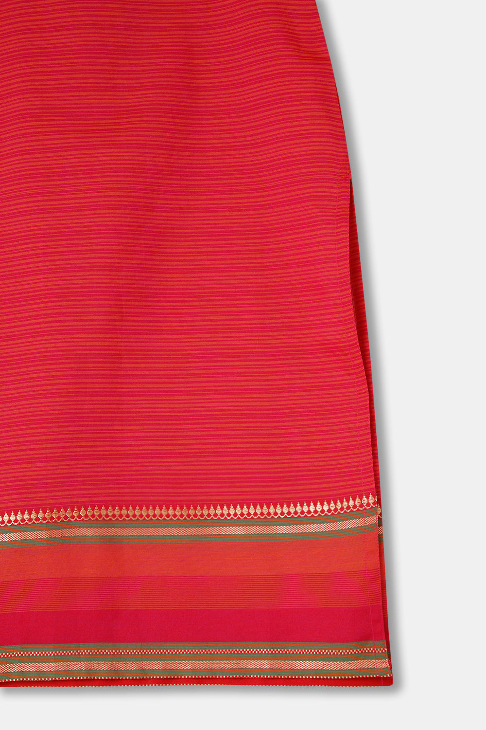 Chittythalli Girls Ethnic wear Cotton blend  Kurthi with Square Neck Cap Sleeve - Pink - KU03