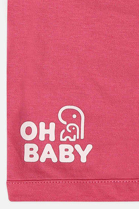Oh Baby T Shirts Front Open Pink-Ts14