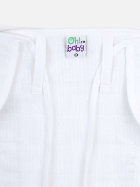 Oh Baby Plain Round Nappies White - Rdpl