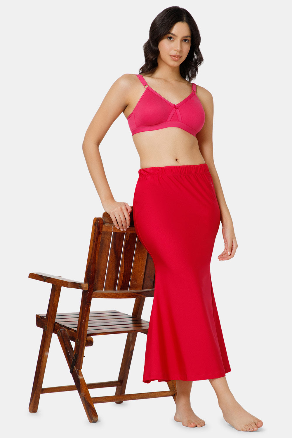 Buy Zivame All Day Seamless Slit Mermaid Saree Shapewear - Rose at