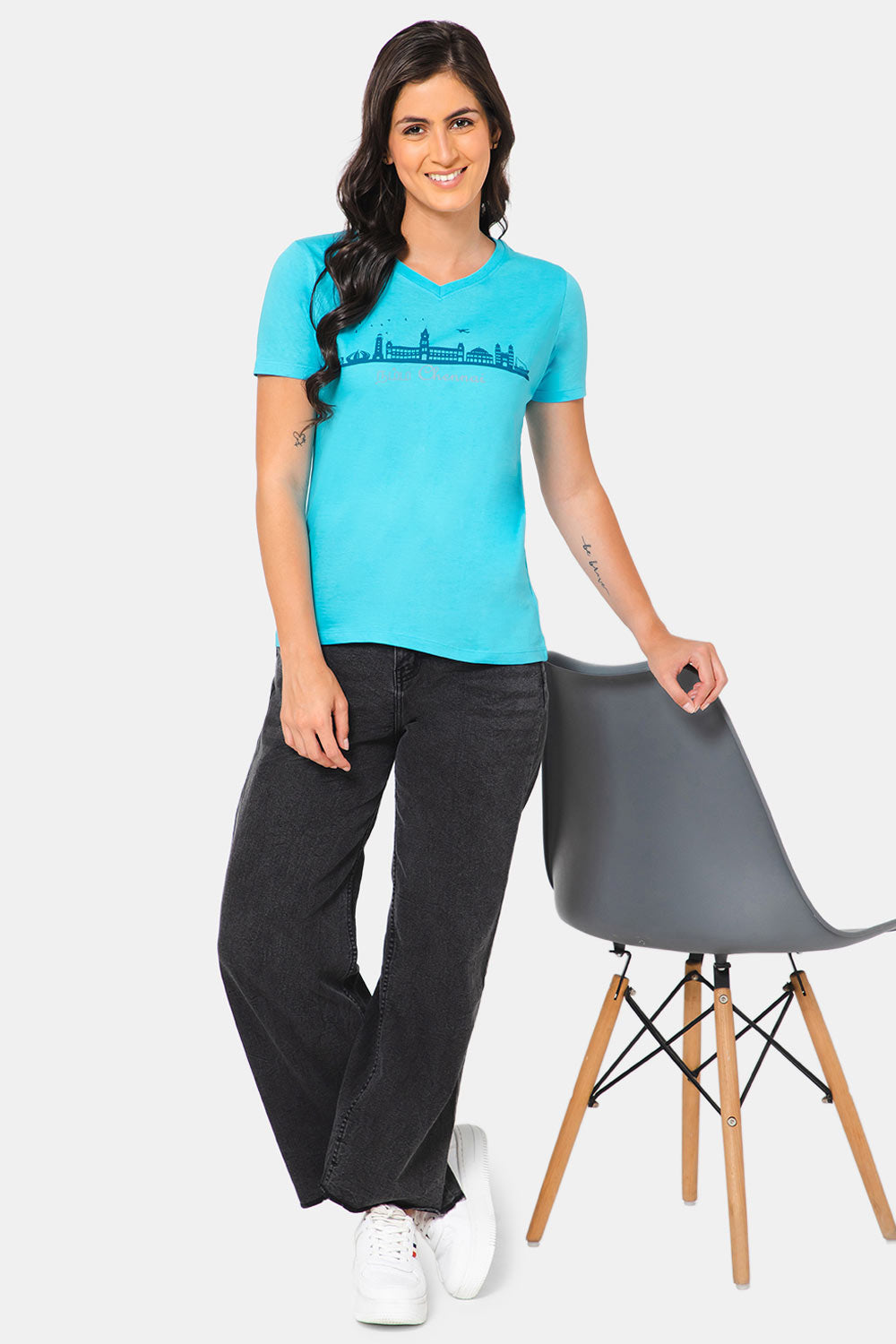 Jusperf Women T-shirt - SKY BLUE - SN05