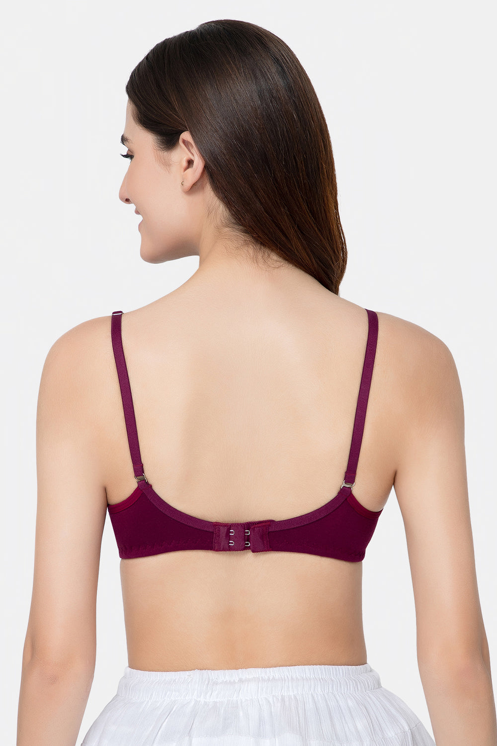 Wine Color Non-Wired Everyday T-Shirt Bra for Intimacy