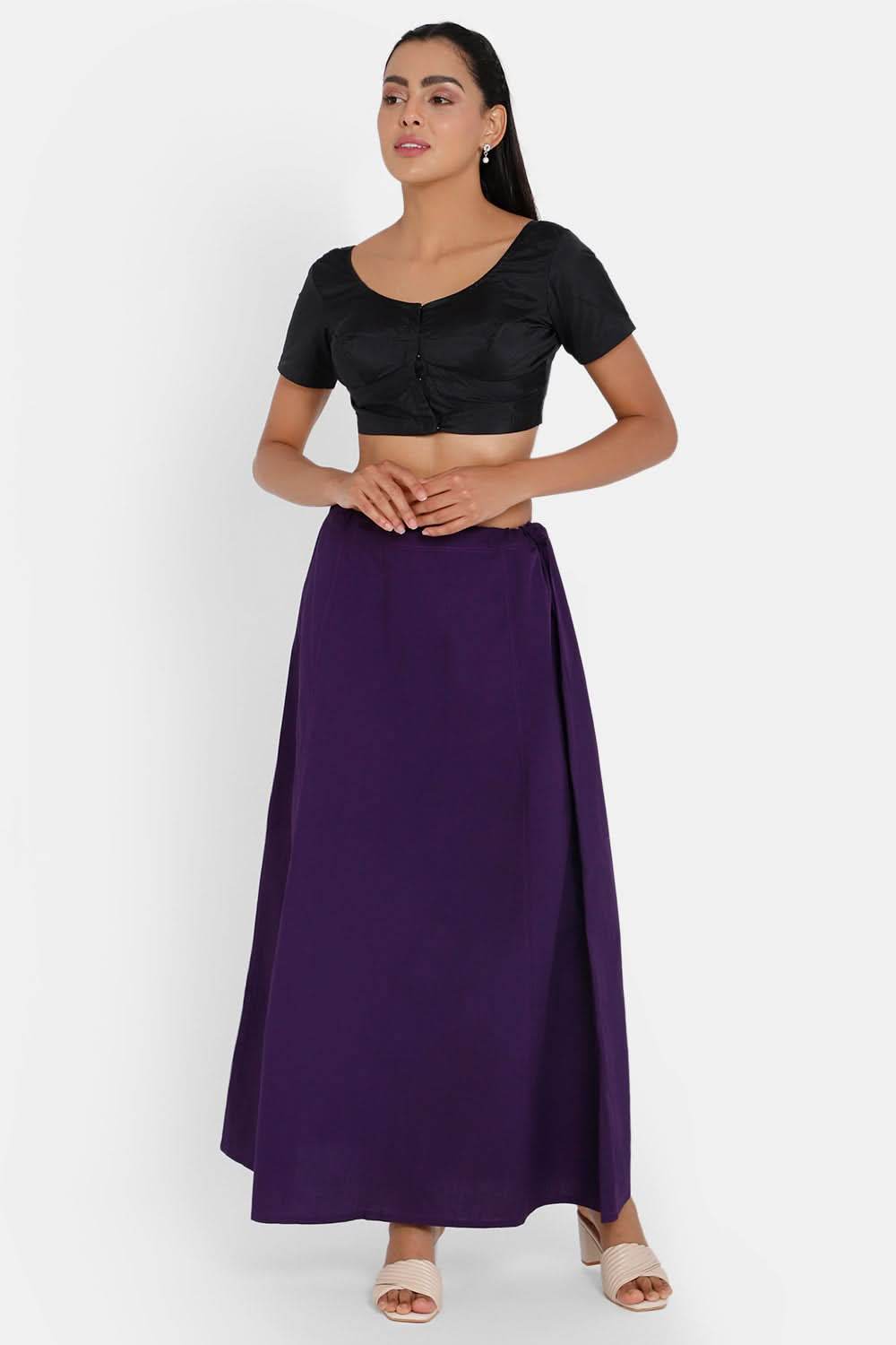 Premium 100% Cotton Saree Inskirt in Popular Colors | Naidu 7-Part Saree Hall Petticoat HC40 - Naidu Hall Family Store