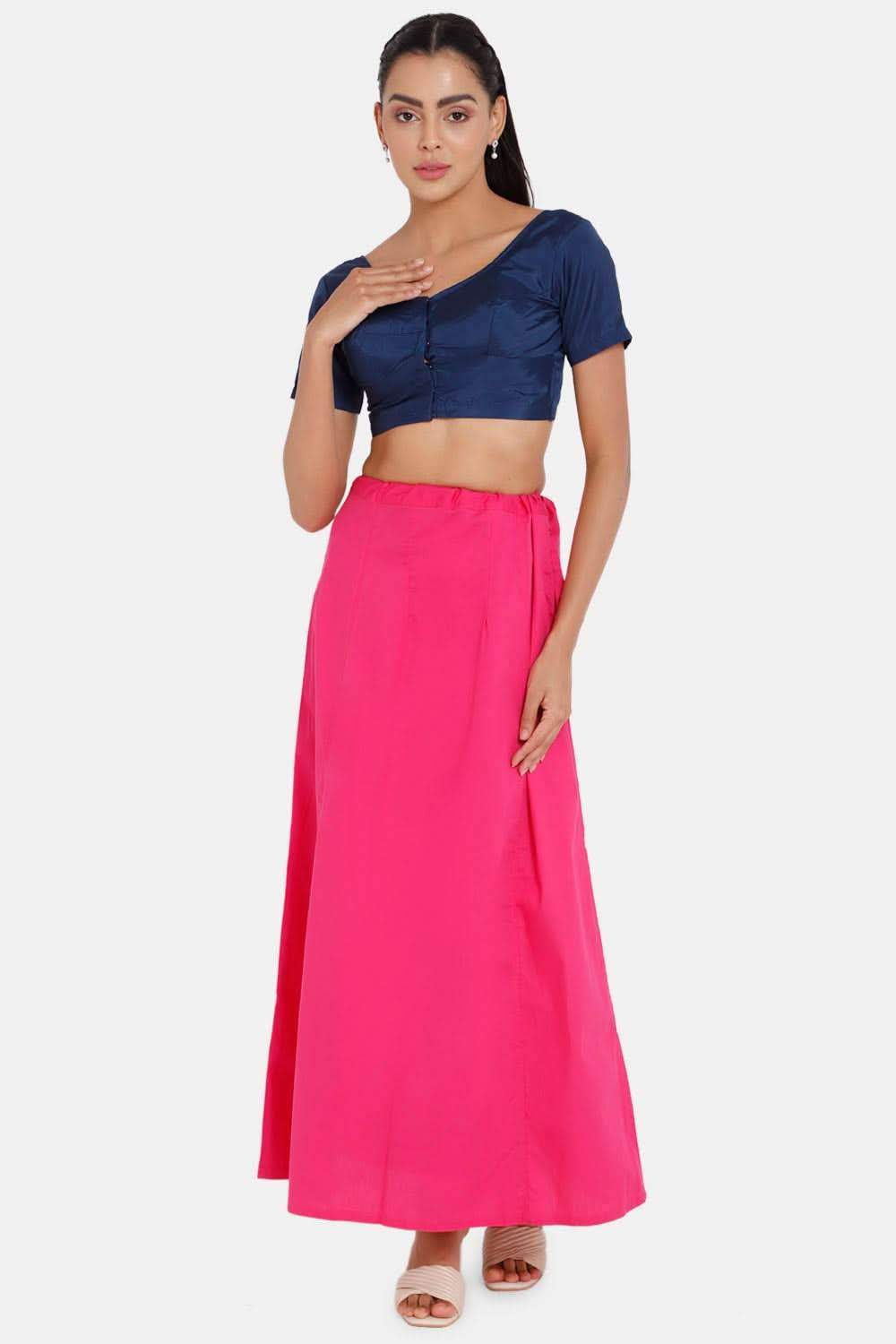 Premium 100% Cotton Saree Inskirt in Popular Colors | Naidu 7-Part Saree Hall Petticoat HC40 - Naidu Hall Family Store