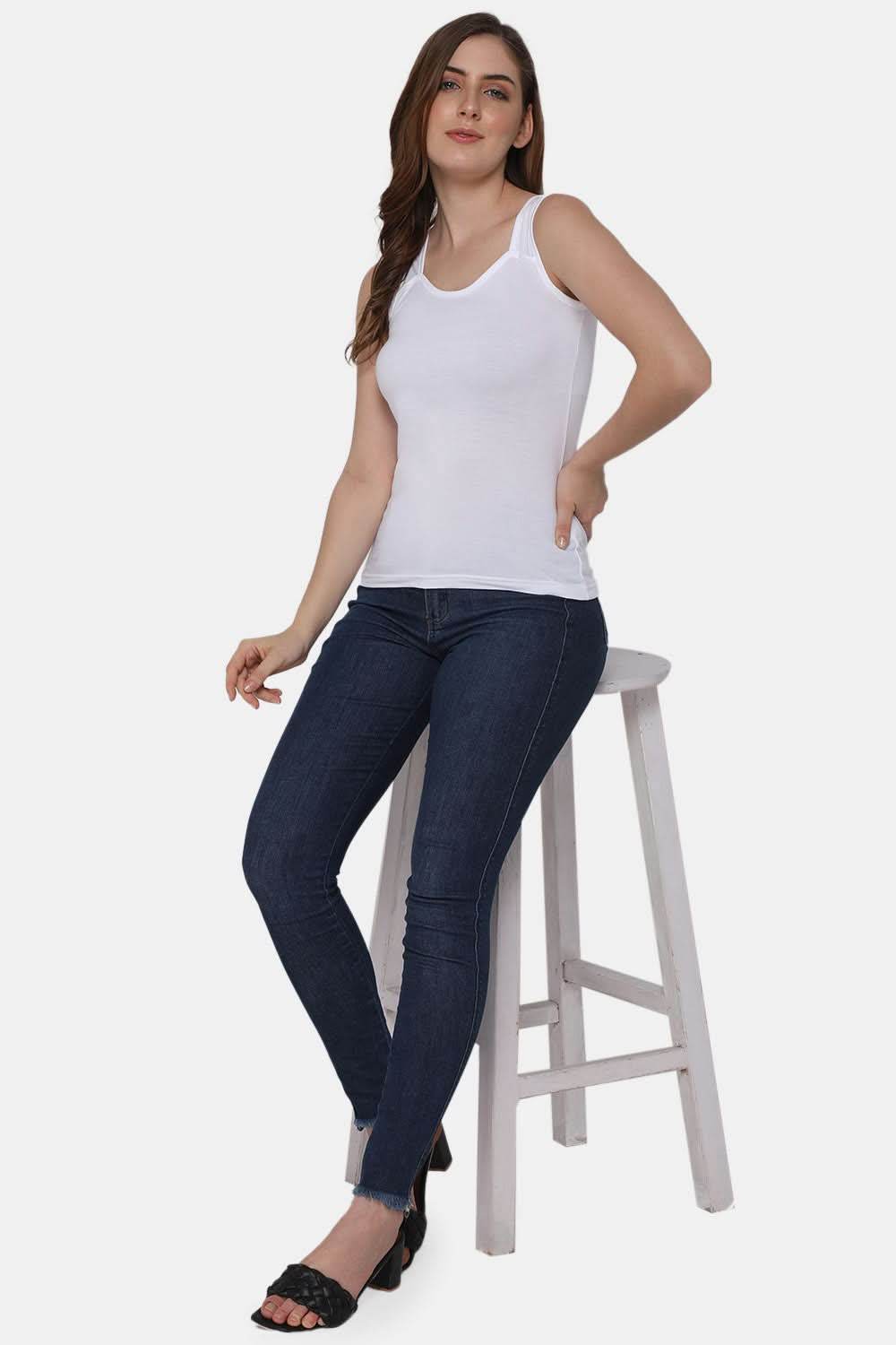 Full Coverage Sweat Absorbent Intimacy Cotton Tanktop - IN07 - Naidu Hall Family Store